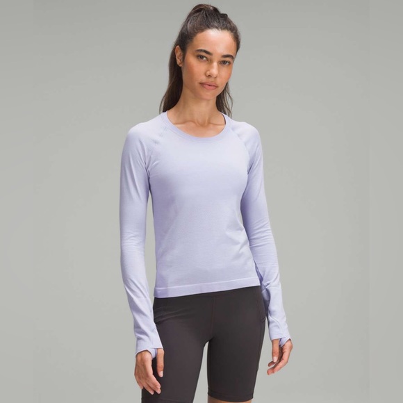 COPY - Lululemon swiftly long sleeve race length - Lilac smoke size 2 - Picture 1 of 3